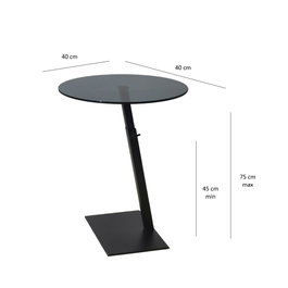 Hanah Home Mesa de Centro Fume - Black
